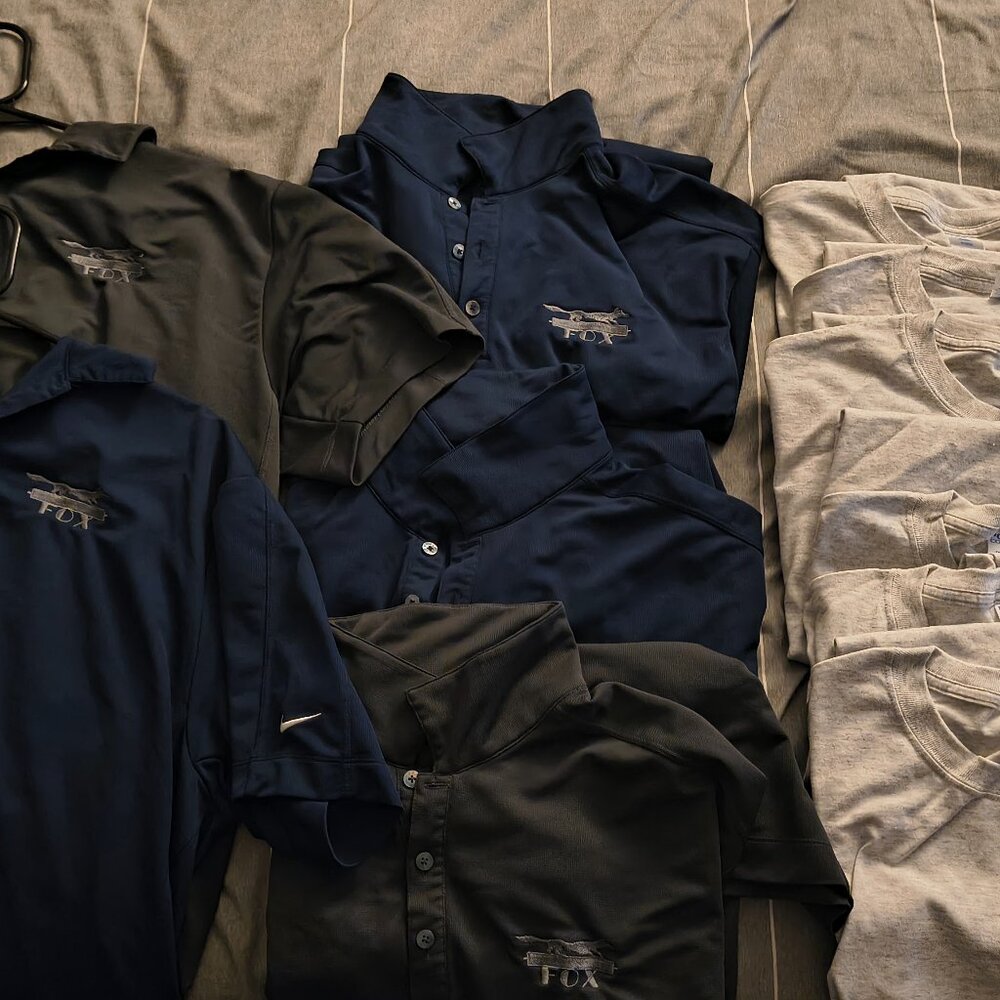 Nike Men's XXL Golf Fox Polo Shirts (5) & Port & Company T-Shirt (6) Lot